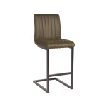 LABEL51 Barkruk Milo - Army green - Microfiber - Zithoogte 66