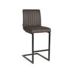 LABEL51 Barkruk Milo - Antraciet - Microfiber - Zithoogte 66