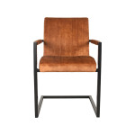 LABEL51 Eetkamerstoel Milo - Oker - Velours - Black Frame