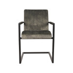LABEL51 Eetkamerstoel Milo - Hunter - Velours - Black Frame