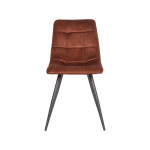 LABEL51 Eetkamerstoel Jelt - Rust - Velours - Zwart Metalen Frame