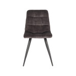 LABEL51 Eetkamerstoel Jelt - Antraciet - Velours - Black Frame