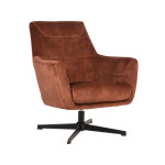 LABEL51 Fauteuil Toby - Rust - Velours - One Size