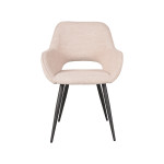 LABEL51 Eetkamerstoel Fer - Naturel - Boucle - Black Frame