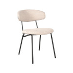 LABEL51 Eetkamerstoel Zack - Naturel - Boucle - Black Frame