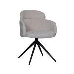 LABEL51 Eetkamerstoel Levi - Naturel - Elite - Black Frame