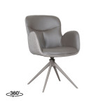 LABEL51 Eetkamerstoel Lasse - Forest - Microfiber - Taupe Frame