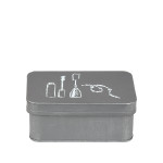 LABEL51 Make-Up opbergkist - Antiek grijs - Metaal - One Size