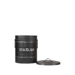 LABEL51 Wasmand - Antiek Zwart - Metaal - S