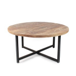 LABEL51 Salontafel Dex - Rough - Mangohout - 80 cm - Rond