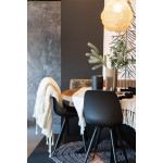 LABEL51 Eetkamerstoel Monza - Zwart - Kunststof - Black Frame