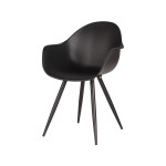 LABEL51 Eetkamerstoel Luca - Zwart - Kunststof - Black Frame