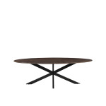 LABEL51 Eetkamertafel James - Espresso - Mangohout - 210 cm - Ovaal