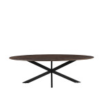 LABEL51 Eetkamertafel James - Espresso - Mangohout - 240 cm - Ovaal