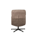 LABEL51 Fauteuil Alvar - Taupe - Micro Suede - Incl. Hocker