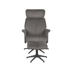 LABEL51 Fauteuil Verdal - Antraciet - Cosmo - Incl. Hocker