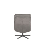 LABEL51 Fauteuil Alvar - Antraciet - Cosmo - Incl. Hocker