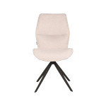 LABEL51 Eetkamerstoel Comfy - Naturel - Boucle - Black Frame