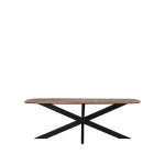 LABEL51 Eetkamertafel Zane - Espresso - Mangohout - 190 cm
