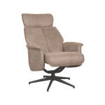LABEL51 Fauteuil Verdal - Taupe - Micro Suede - Excl. Hocker