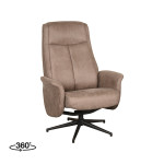 LABEL51 Fauteuil Bergen - Taupe - Micro Suede - Excl. Hocker