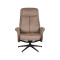 LABEL51 Fauteuil Bergen - Taupe - Micro Suede - Excl. Hocker