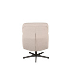 LABEL51 Fauteuil Alvar - Naturel - Boucle - Incl. Hocker