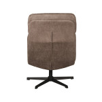 LABEL51 Fauteuil Alvar - Taupe - Micro Suede - Excl. Hocker