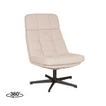LABEL51 Fauteuil Alvar - Naturel - Boucle - Excl. Hocker