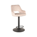 LABEL51 Barkruk Fer - Naturel - Velours - Zithoogte 64-84