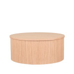 LABEL51 Salontafel Oliva - Naturel - Eiken - 70 cm - Rond