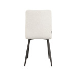 LABEL51 Eetkamerstoel Sam - Wit - Boucle - Black Frame