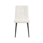 LABEL51 Eetkamerstoel Sam - Champagne - Boucle - Zwart Metalen Frame