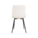 LABEL51 Eetkamerstoel Juul - Wit - Boucle - Black Frame