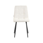 LABEL51 Eetkamerstoel Juul - Champagne - Boucle - Zwart Metalen Frame