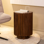 LABEL51 Bijzettafel Novan - Brown Espresso - Mangohout - 35 cm