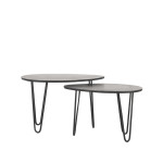LABEL51 Salontafel Frisk - Zwart - Mangohout - 68 cm