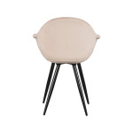 LABEL51 Eetkamerstoel Forli - Zand - Fluweel - Black Frame
