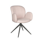 LABEL51 Eetkamerstoel Kimball - Naturel - Boucle - Black Frame