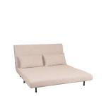LABEL51 Slaapbank Double - Naturel - Boucle - Double | Zwarte Poot