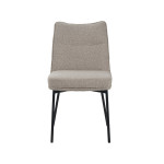 LABEL51 Eetkamerstoel Lennon - Naturel - Boucle - Black Frame