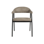 LABEL51 Eetkamerstoel Amaze - Taupe - Micro Suede - Black Frame