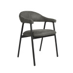 LABEL51 Eetkamerstoel Amaze - Antraciet - Micro Suede - Black Frame