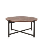 LABEL51 Salontafel Dox - Espresso - Mangohout - 70 cm - Zwart