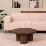 LABEL51 Salontafel Olly - Espresso - Mangohout - 90 cm - Rond