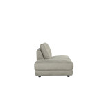 LABEL51 Bank Tivoli - Taupe - Micro Suede - Ottomane Links Voorstaand