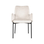 LABEL51 Eetkamerstoel Joni - Crème - Elegance - Black Frame