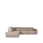 LABEL51 Hoekbank Kay - Taupe - Micro Suede - Links