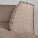LABEL51 Hoekbank Kay - Taupe Micro Suede - Kunstleder - Hoekbank Rechts