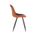 LABEL51 Eetkamerstoel Capri - Rust - - Zwart Metalen Frame